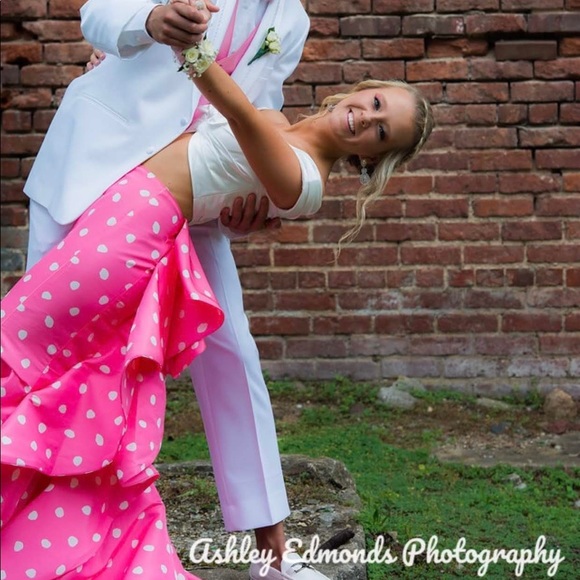 Pink and White Sherri Hill - Picture 2 of 2